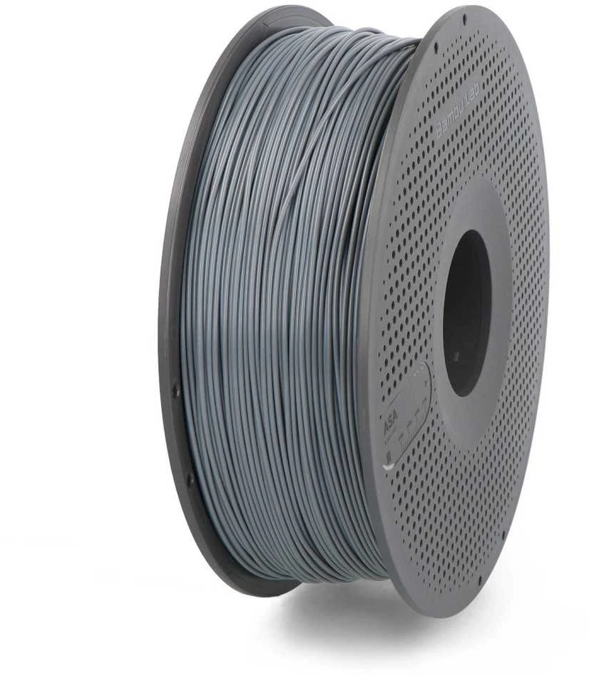Pilkas Bambu Lab ASA 3D plastikas ant ritės