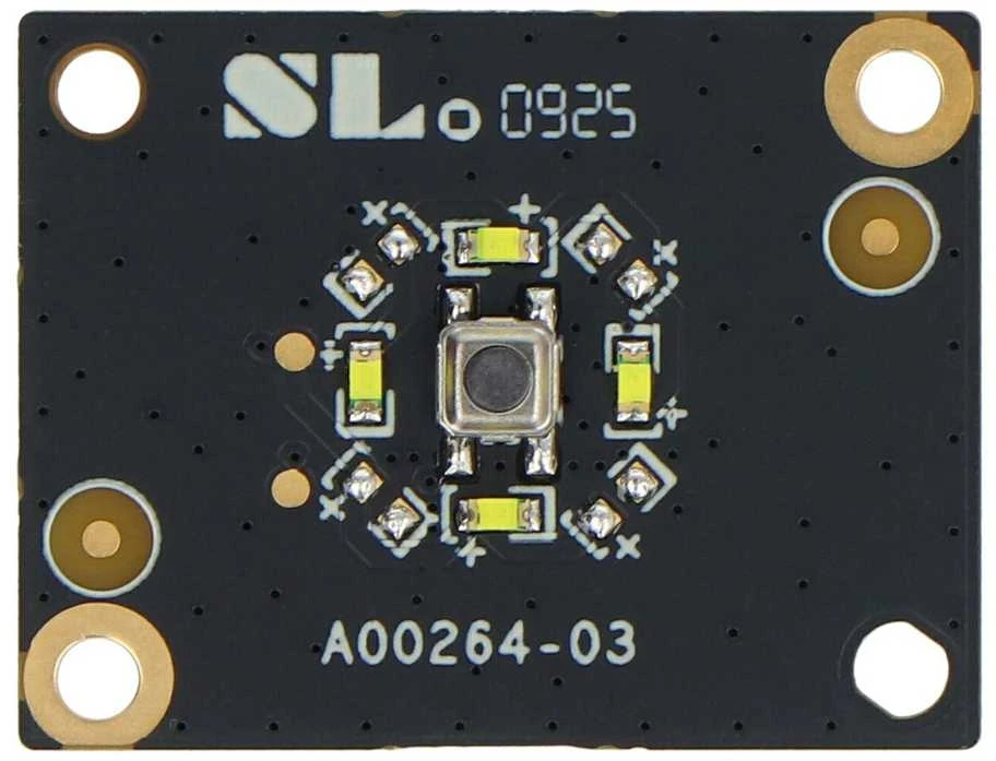 Bambu Lab H2 valdymo plokštės detalė su LED mygtuku