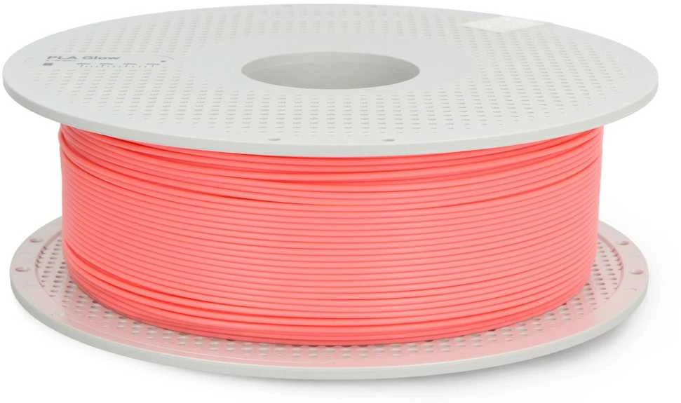 Bambu Lab PLA Glow plastikas 1.75mm 1kg - komplektuojamas su daugkartine rite - Glow Rožinė