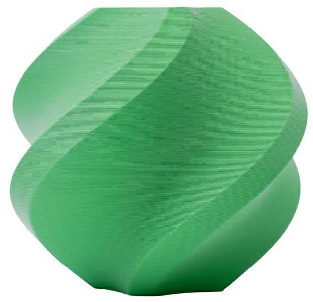 Bambu Lab PLA Matte plastikas 1.75mm 1kg – pridedamas su daugkartinio naudojimo ritė – Grass Žalias