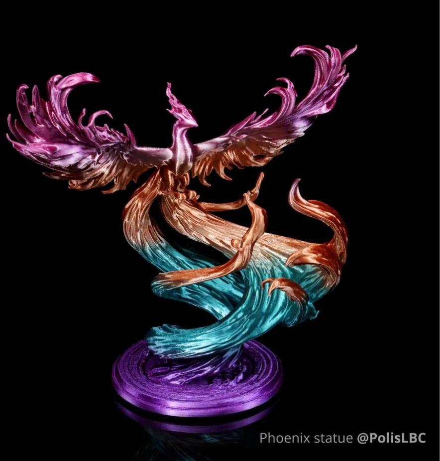 3D Plastikas – Filamentas PLA Silk Multi-Color With spool/Su rite Aurora violetinės spalvos | 1.75 mm, 1kg | Bambu Lab