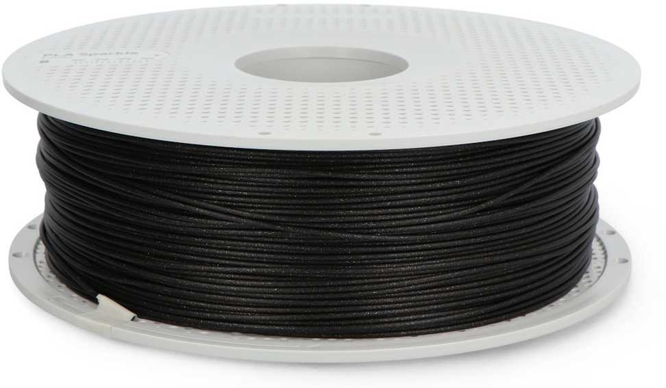 3D Plastikas – Filamentas PLA Sparkle With spool/Su rite Onyx juodos spalvos | 1.75 mm, 1kg | Bambu Lab