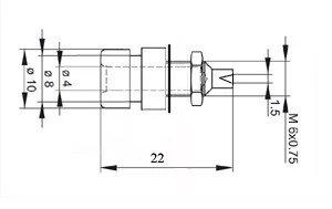 Oem Banana lizdas - raudonas - 4mm - 5 vnt