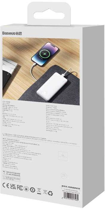 Baseus Airpow 10000mAh 20W maitinimo blokas (baltas)
