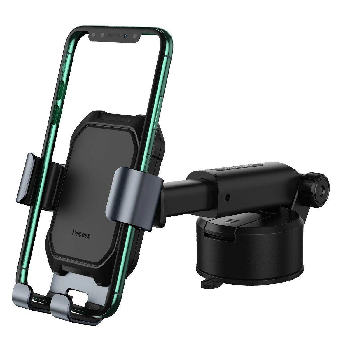 Gravity automobilinis laikiklis Baseus Tank telefonui su siurbtuku - Juodas