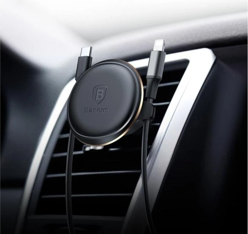 Automobilinis Baseus magnetinis telefono laikiklis į groteles - Auksinis