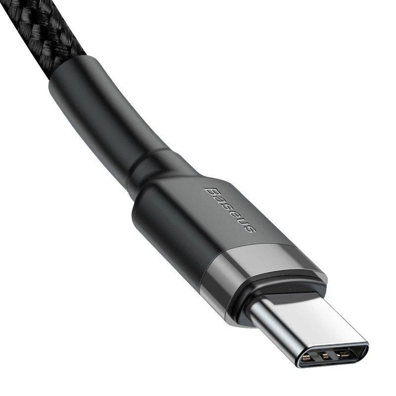 Baseus Cafule kabelis USB-C PD 2.0 QC 3.0 60W 1m - Juodas / Pilkas