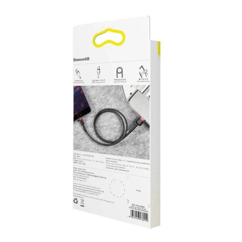 Baseus Cafule kabelis USB Lightning 2A 3m - Juodas / Raudonas