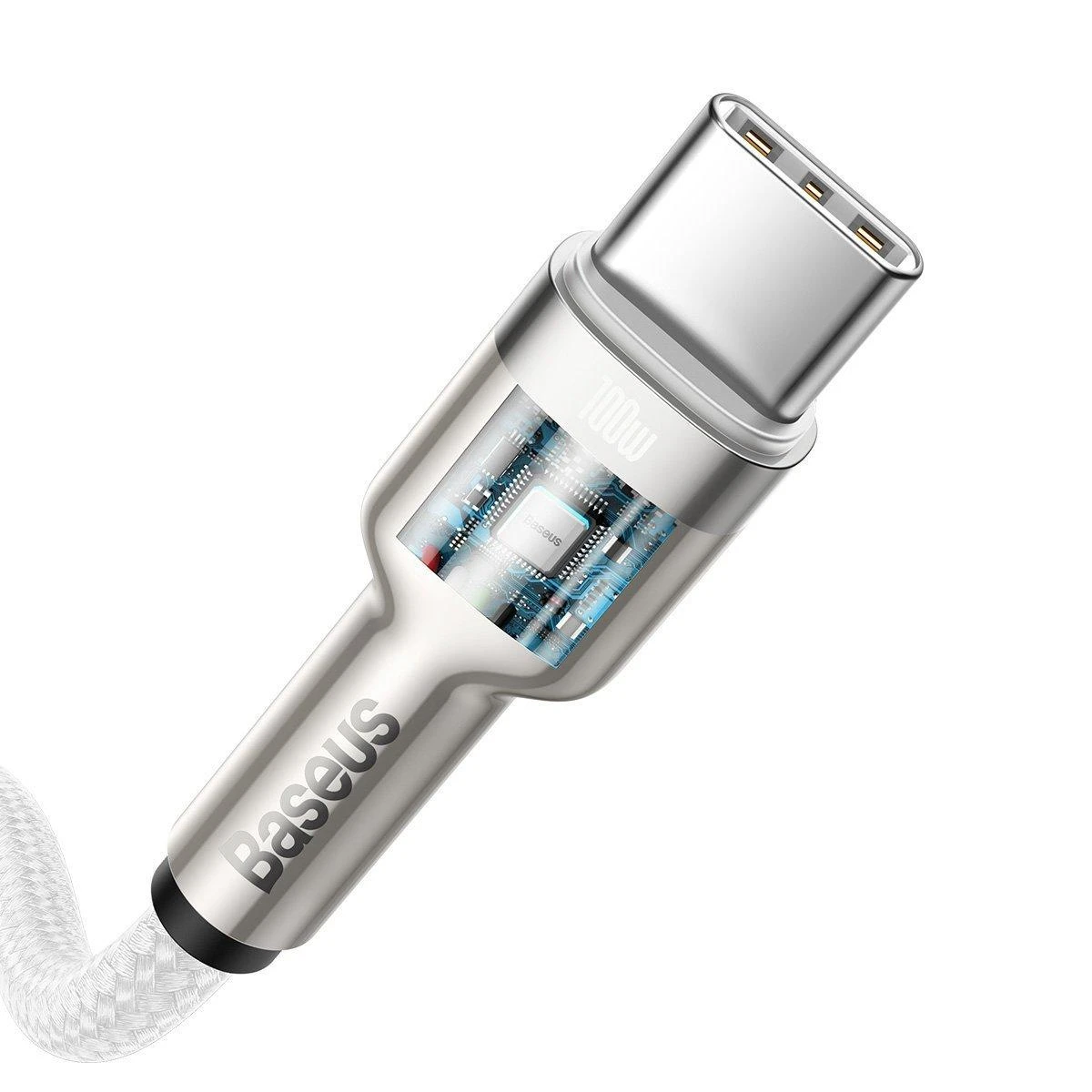 Baseus Cafule USB-C - USB-C laidas 100W 1m - Baltas