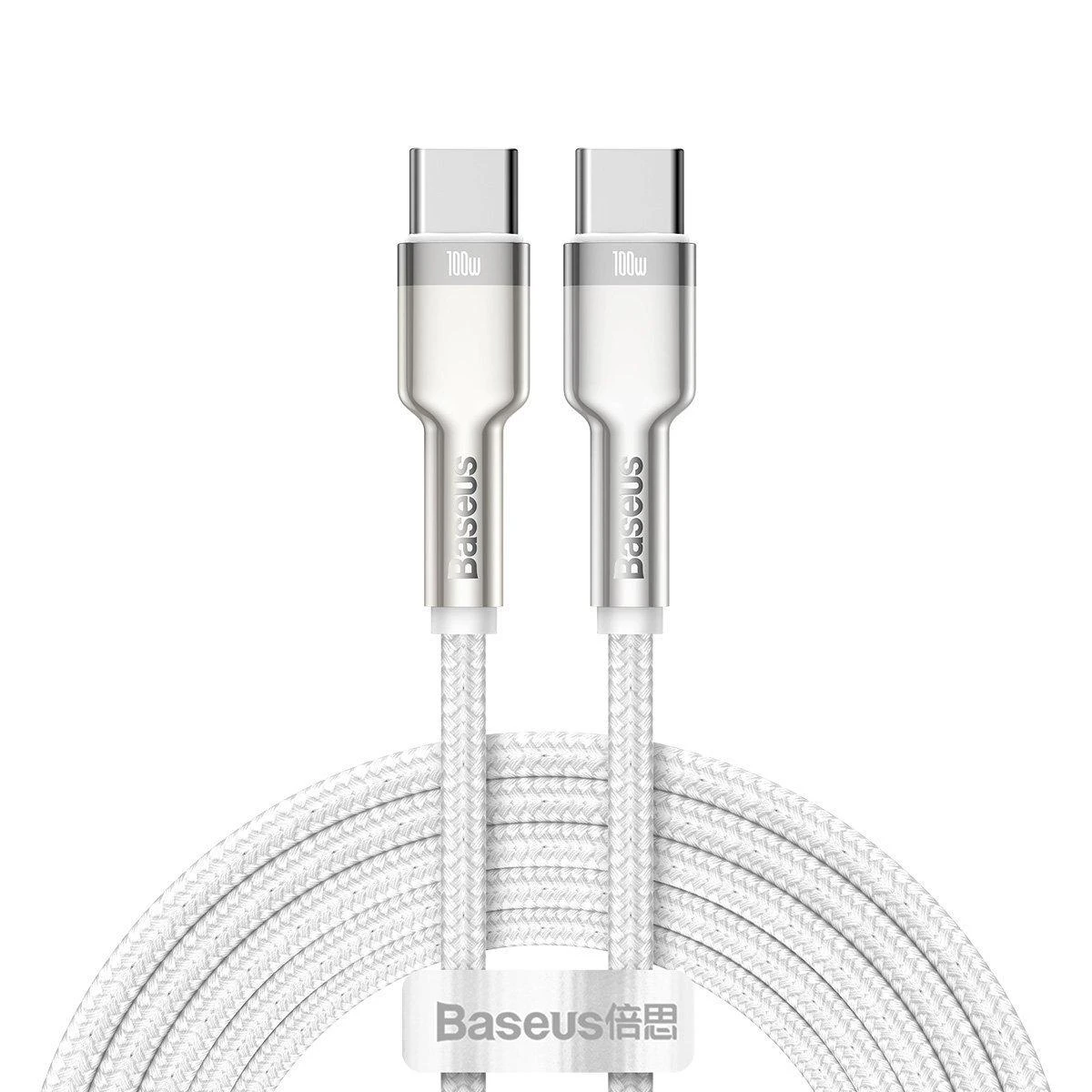 Baseus Cafule USB-C - USB-C laidas 100W 2m - Baltas