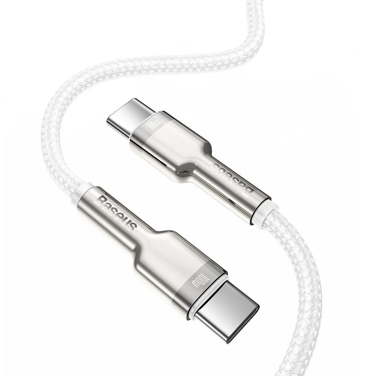 Baseus Cafule USB-C - USB-C laidas 100W 1m - Baltas