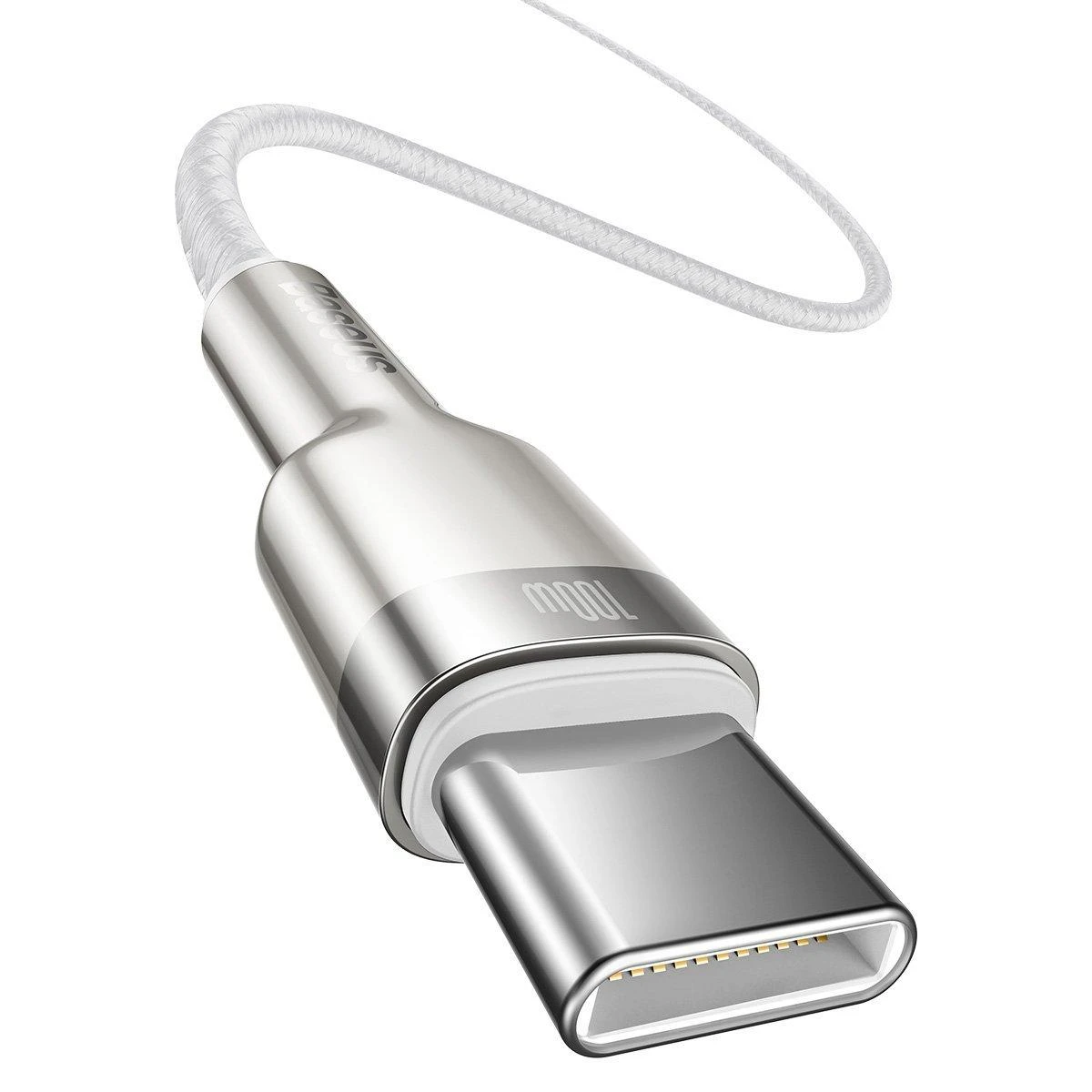 Baseus Cafule USB-C - USB-C laidas 100W 1m - Baltas