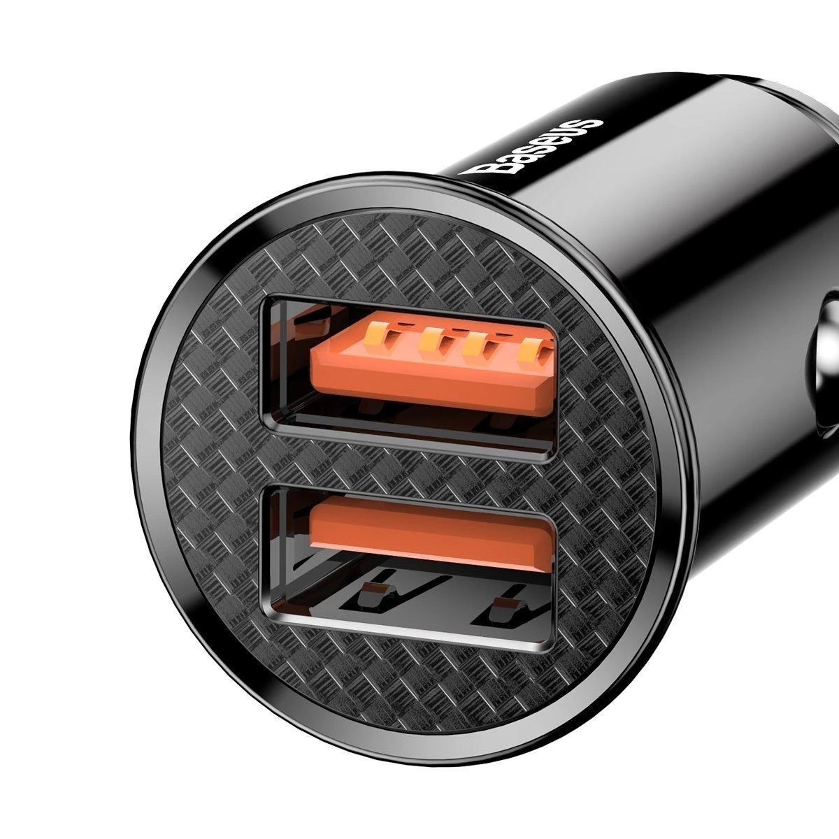 Baseus Circular automobilinis įkroviklis 2xUSB QC3.0 5A 30W - Juodas