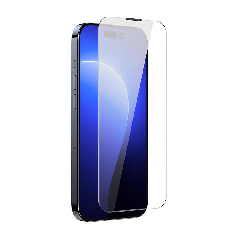 Baseus Crystal grūdintas stiklas, atsparus dulkėms 0.3 mm, skirtas iPhone 14 Pro (1 vnt)