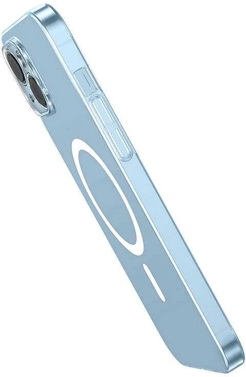 Baseus Crystal serijos magnetinis dėklas, skirtas iPhone 14 Plus + grūdintas stiklas