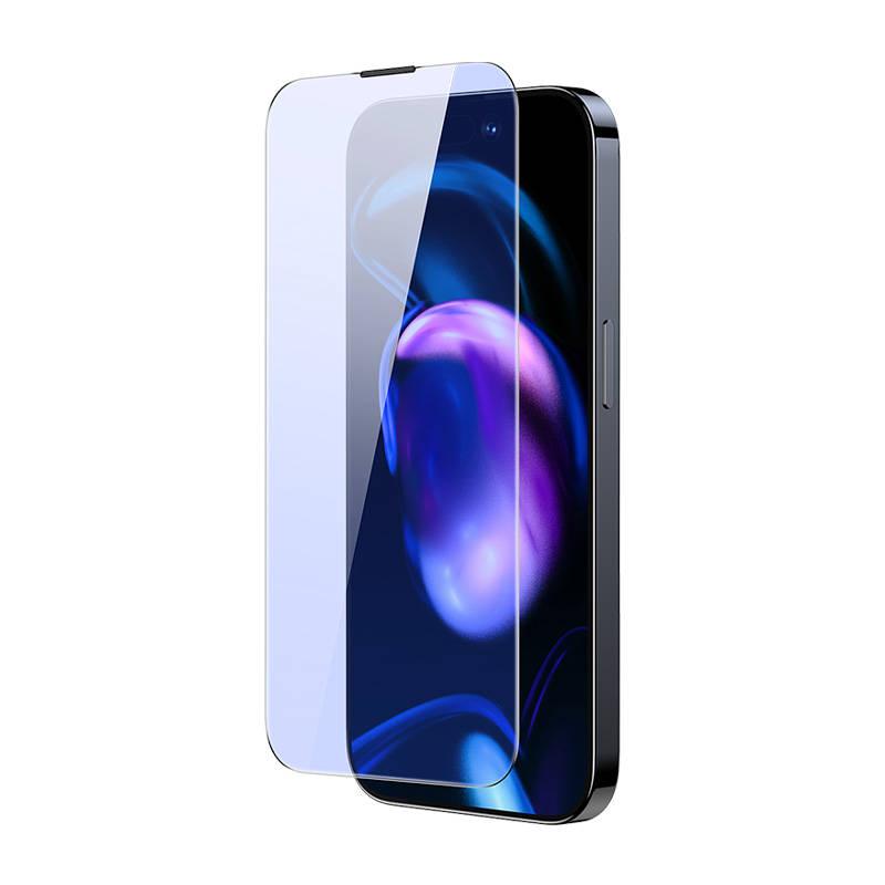 Baseus Crystal Tempered Glass Anti-mėlyna šviesa ir dulkėms atsparus 0.3 mm, skirtas iPhone 14 Pro Max (2 vnt)