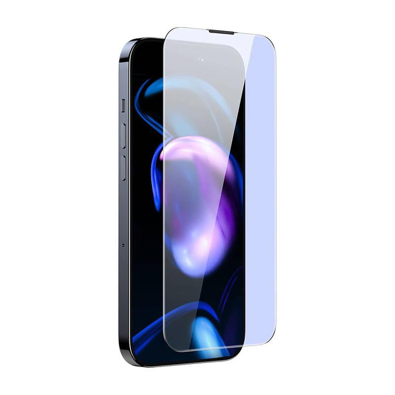 Baseus Crystal Tempered Glass Anti-mėlyna šviesa ir dulkėms atsparus 0.3 mm, skirtas iPhone 14 Pro Max (2 vnt)