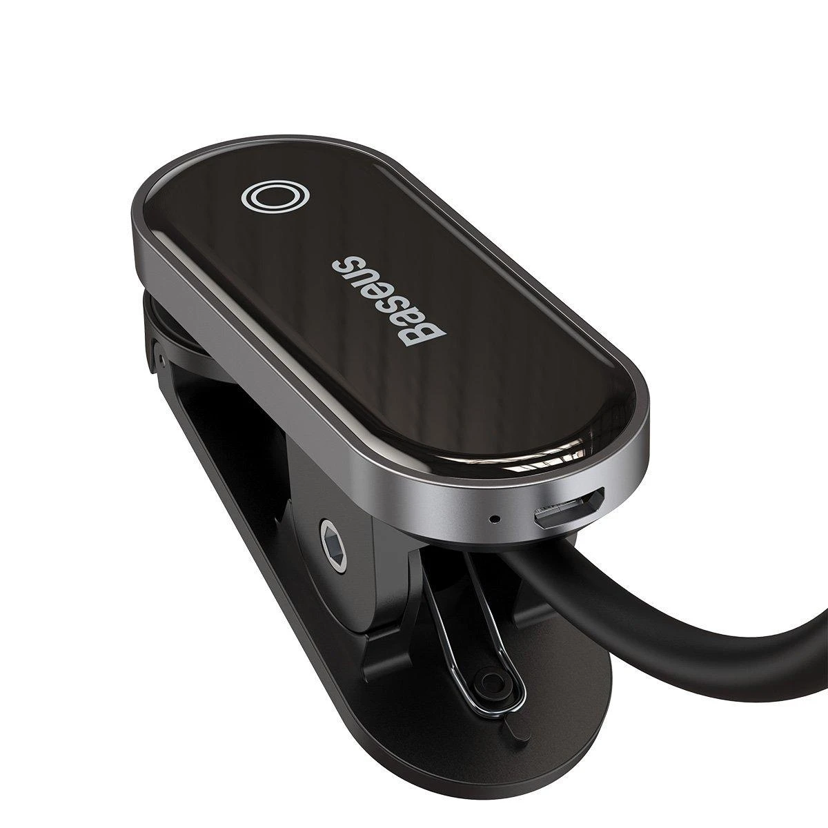 Baseus Prisegama skaitymo LED lempa, įkraunama USB, 3W, neutraliai balta