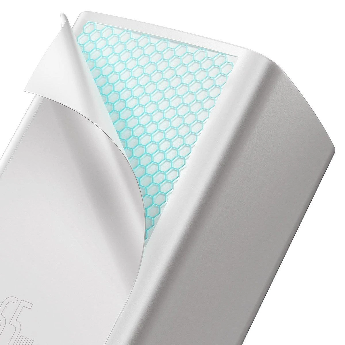 Baseus Sieninis įkroviklis GaN2 Lite 65W USB + USB-C QC4+ PD3.0 SCP FCP AFC, baltas