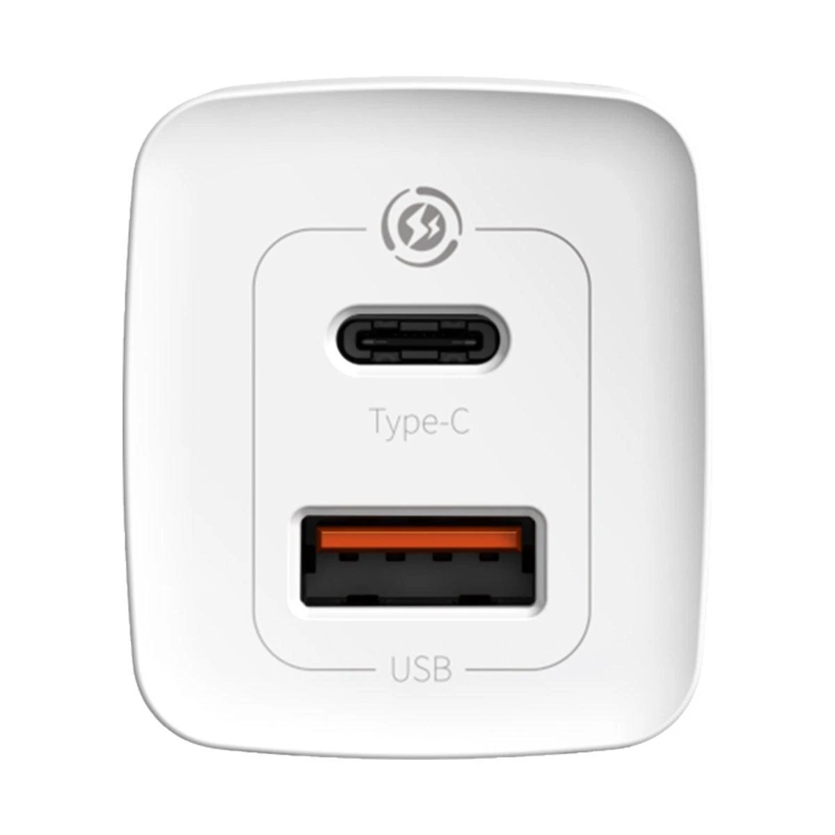 Baseus Sieninis įkroviklis GaN2 Lite 65W USB + USB-C QC4+ PD3.0 SCP FCP AFC, baltas