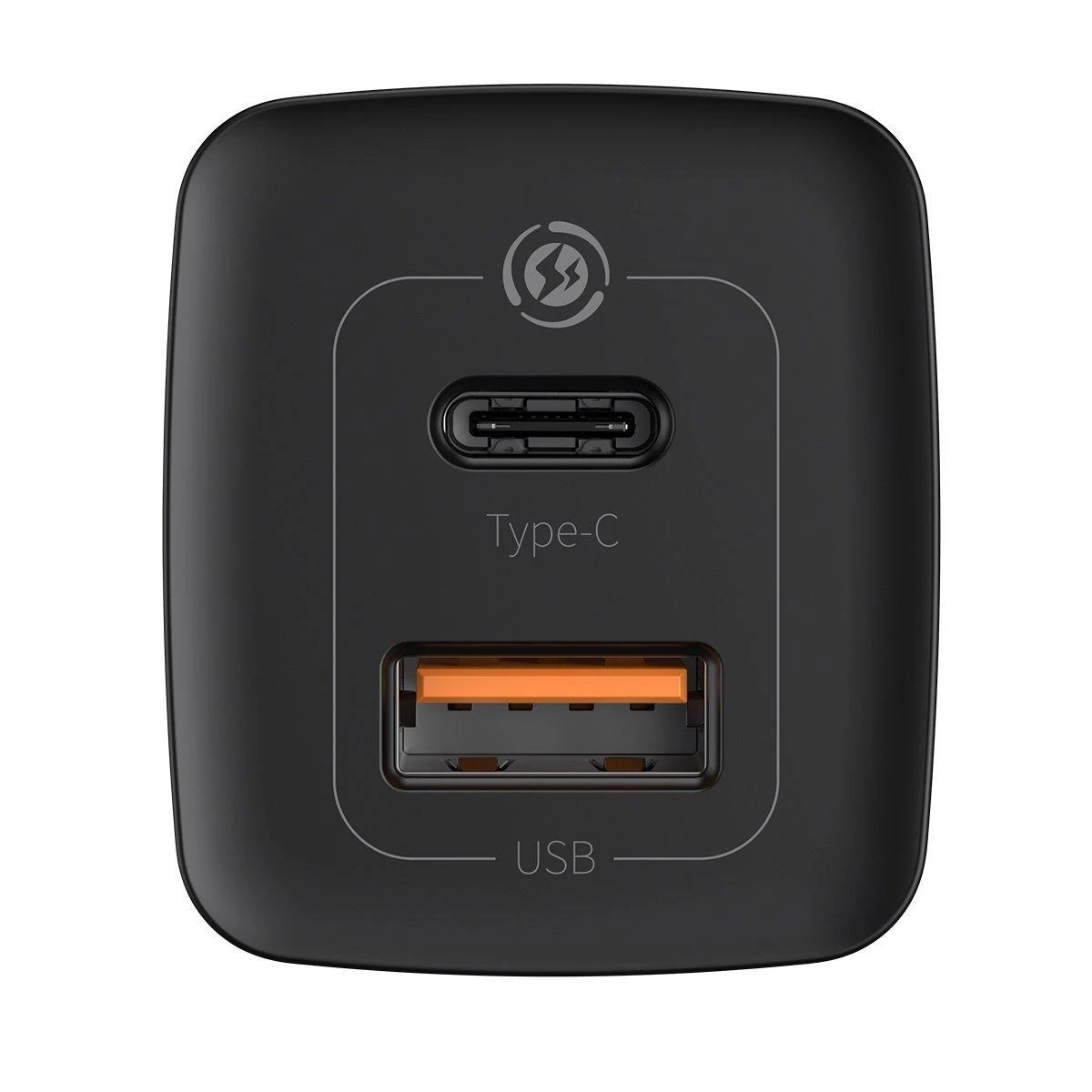 Baseus GaN2 Lite greitas kelioninis įkroviklis USB + C 65W EU - Juodas