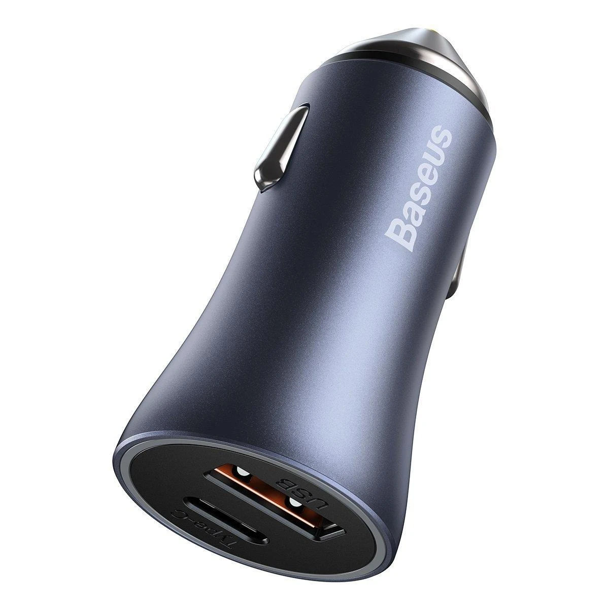 Baseus Golden Contactor Pro automobilinis įkroviklis USB + USB-C QC4.0 + PD SCP, 40W + USB-C kabelis skirtas iP 1m