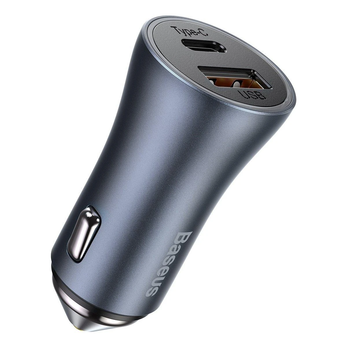 Baseus Golden Contactor Pro automobilinis įkroviklis USB + USB-C QC4.0 + PD SCP, 40W + USB-C kabelis skirtas iP 1m