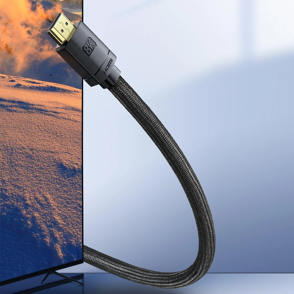 Kabelis HDMI-HDMI kištukai 2.0m (HDMI 2.1) juodas 8K 60Hz 48Gbps / 4K 120Hz, BASEUS