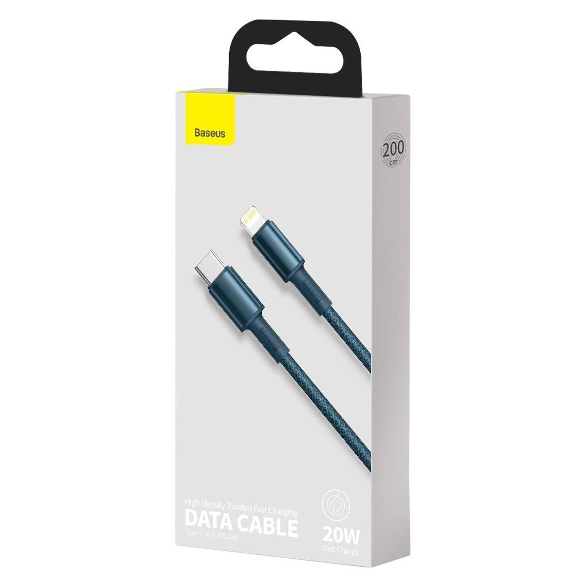 Baseus High Density Braided kabelis Type-C į Lightning PD 20W 2m - Mėlynas
