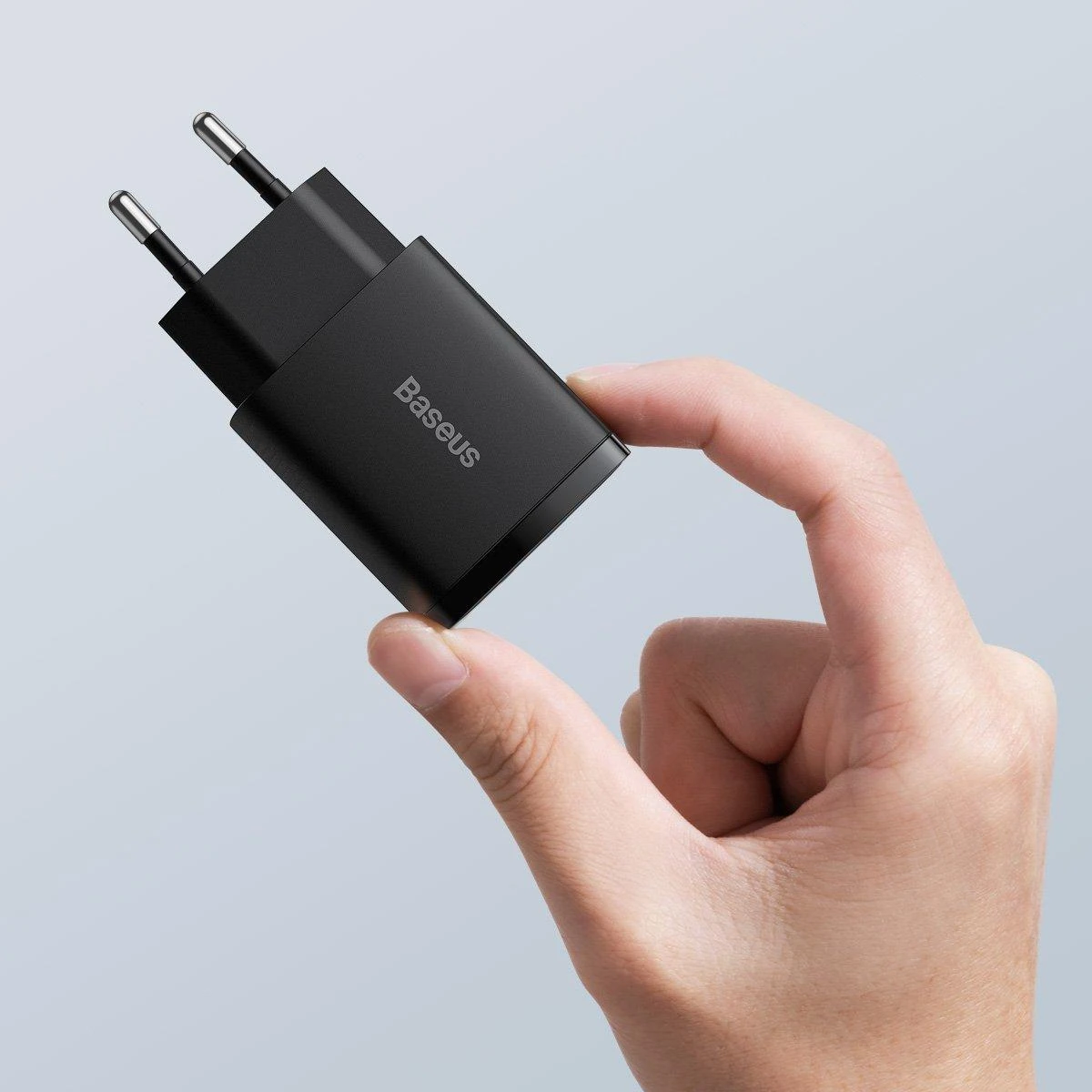 Baseus Kompaktiškas sieninis greitasis įkroviklis USB-C 20W, Juodos spalvos (CCXJ-B01)