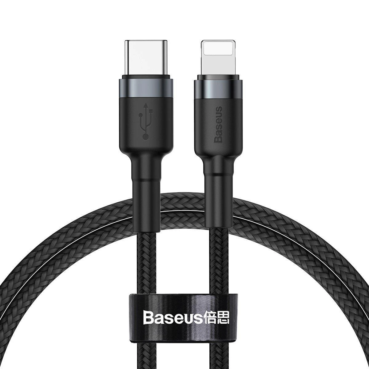 Baseus kabelis USB Type-C - Iphone PD 18W 1m - Pilkas / Juodas
