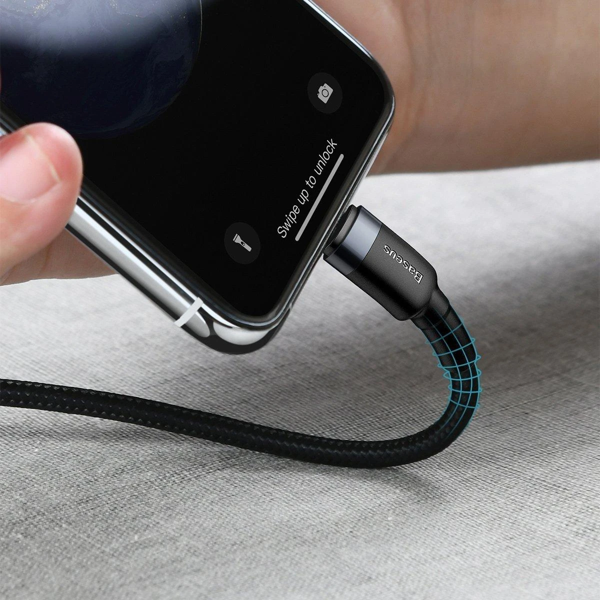 Baseus kabelis USB Type-C - Iphone PD 18W 1m - Pilkas / Juodas