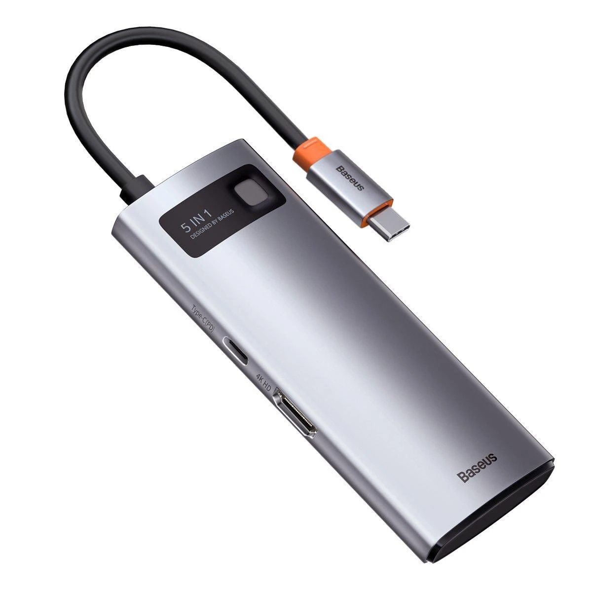 Baseus Metal Gleam serijos 5in1 stebulė, nuo USB-C iki 3x USB 3.0 + HDMI + USB-C PD