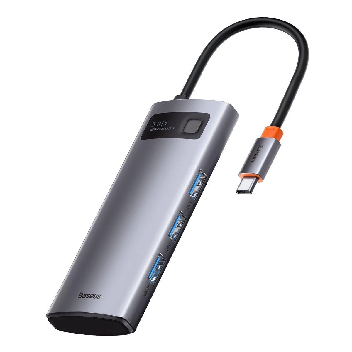 Baseus Metal Gleam serijos 5in1 stebulė, nuo USB-C iki 3x USB 3.0 + HDMI + USB-C PD