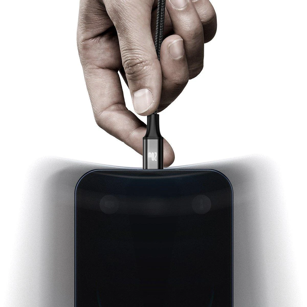 Kabelis USB C - 3 kištukai (USB C (iki 15W), micro USB (iki 10W), lightning (iki 20W)) 1.5m juodas Rapid BASEUS