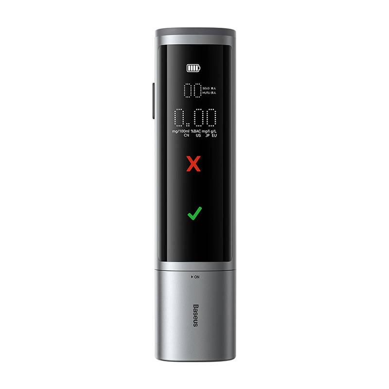 Baseus SafeJourney Pro elektroninis alkotesteris bekontaktis (pilkas)