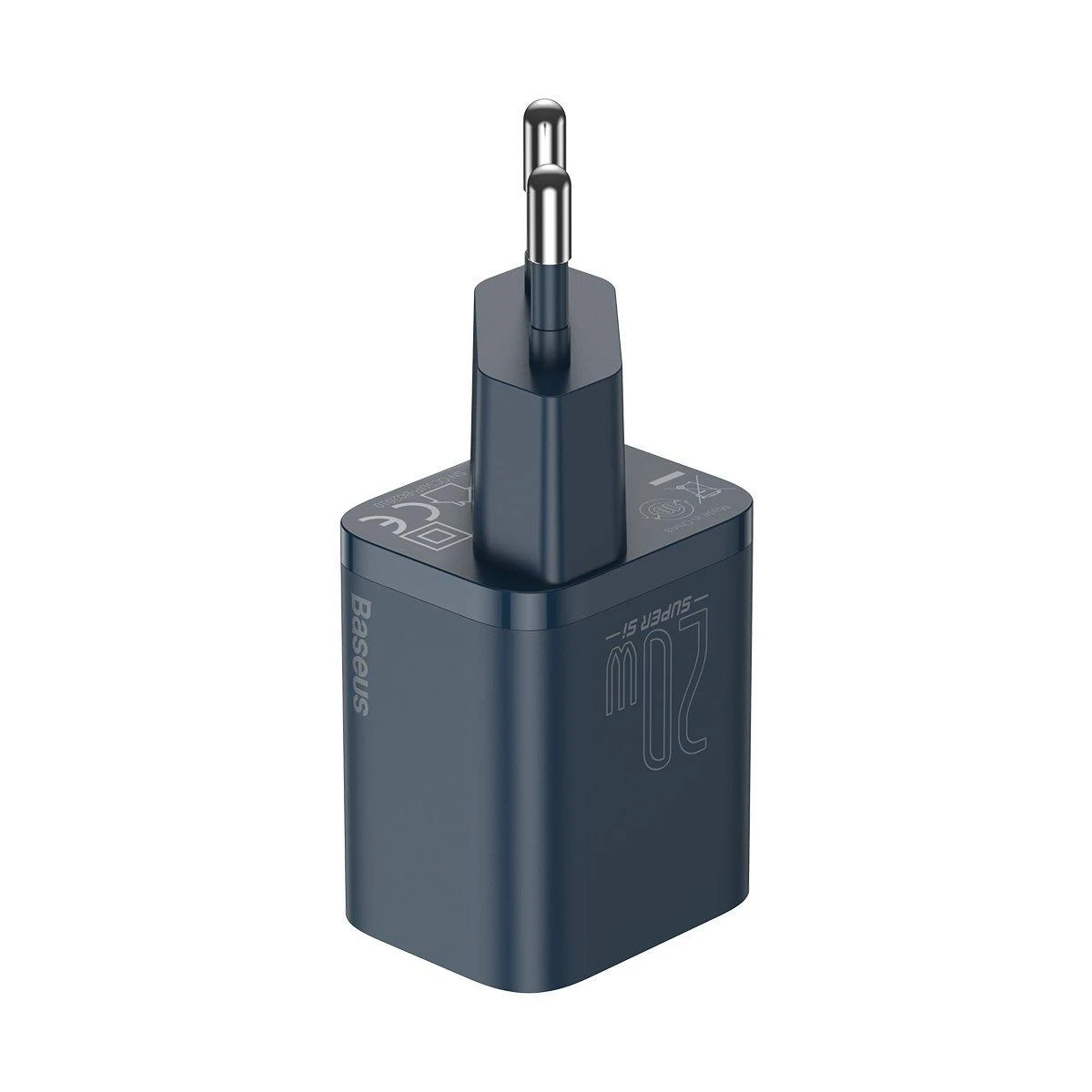 Baseus Super Si 1C 20W greitas sieninis įkroviklis su 1m USB-C - Lightning kabeliu - Mėlynas