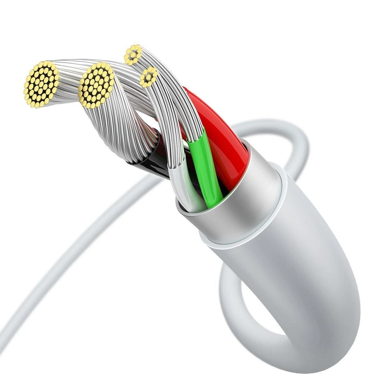 USB kabelis Baseus Superior iš USB į microUSB 2A 2.0m baltas CAMYS-A02