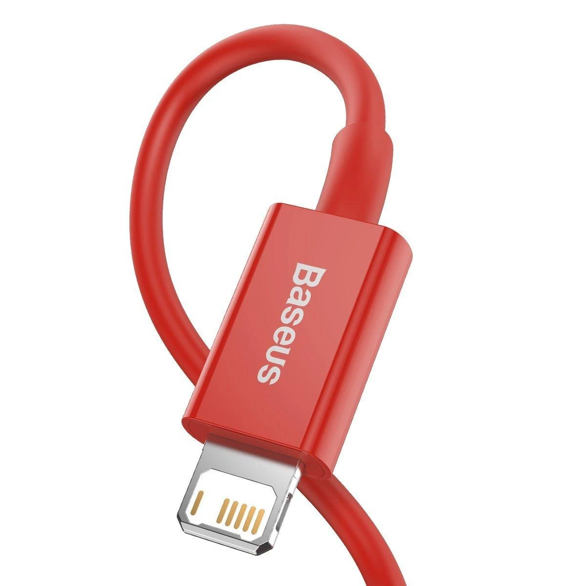 Baseus Superior serijos USB į iPhone laidas, 2.4A, 1m - raudonas