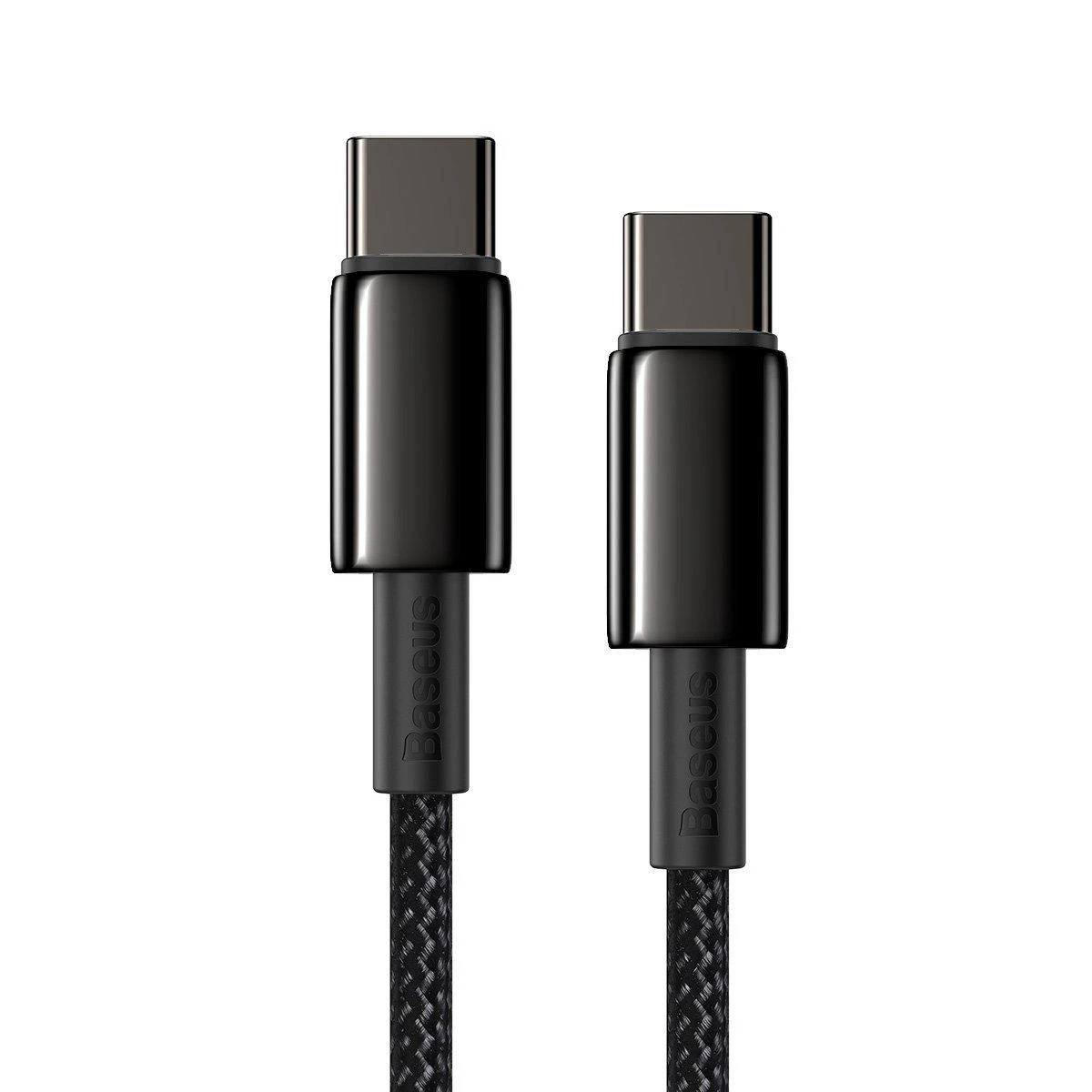„Baseus Tungsten Gold“ greito įkrovimo duomenų kabelis Type-C į Type-C 100W 2m Juodas (Juodas)