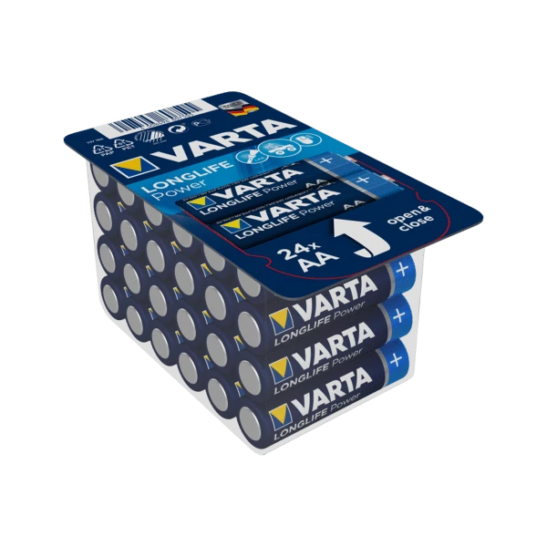 VARTA AA baterijų pakuotė, 24 vienetai
