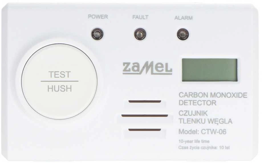 Baterijomis maitinamas anglies monoksido detektorius - Zamel CTW-06