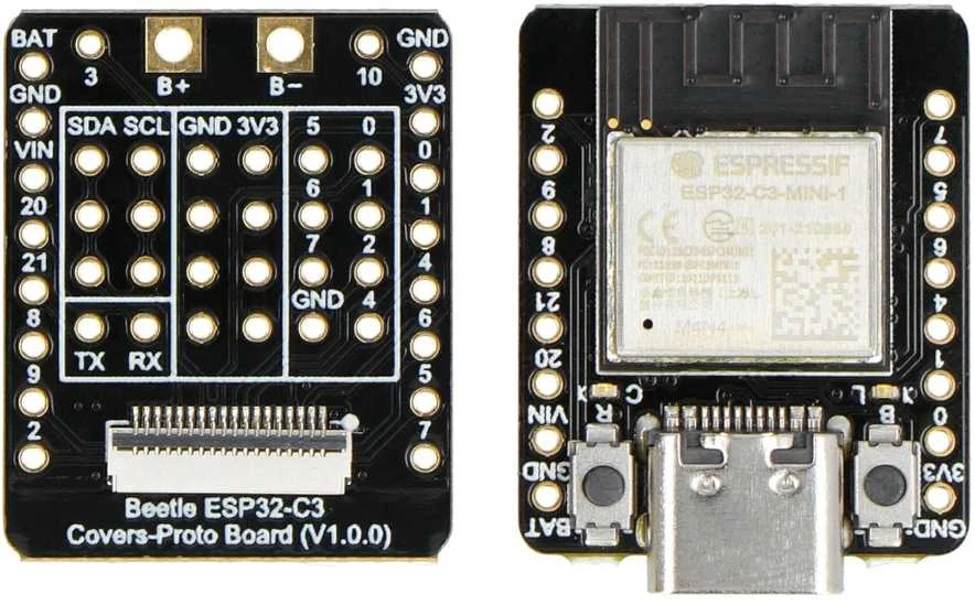 Beetle ESP32 - C3 RISC-V - su Espressif ESP32-C3 RISC-V mikrovaldikliu - WiFi - Bluetooth - DFRobot DFR0868