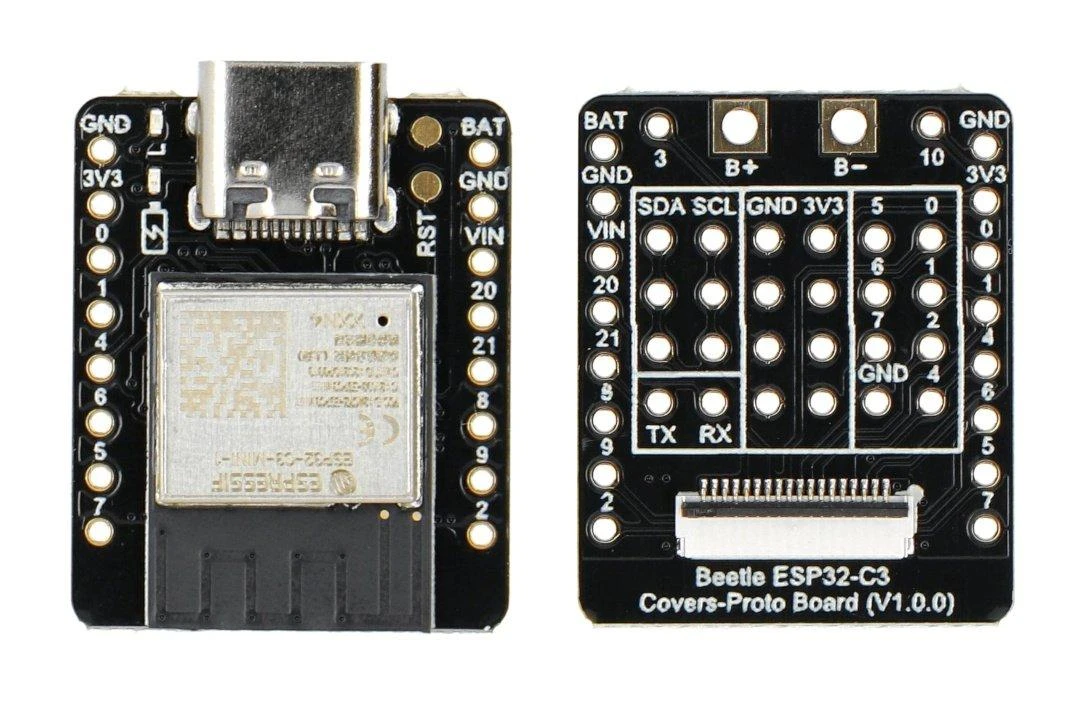 Beetle ESP32-C3 ir išplėtimo plokštė