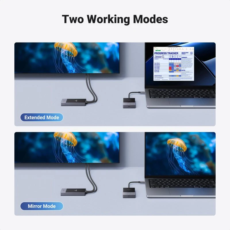 Belaidis adapteris vaizdo perdavimui iš USB-C (palaikančios vaizdo perdavimą) – HDMI 1080P@60Hz 30m CM737 UGREEN