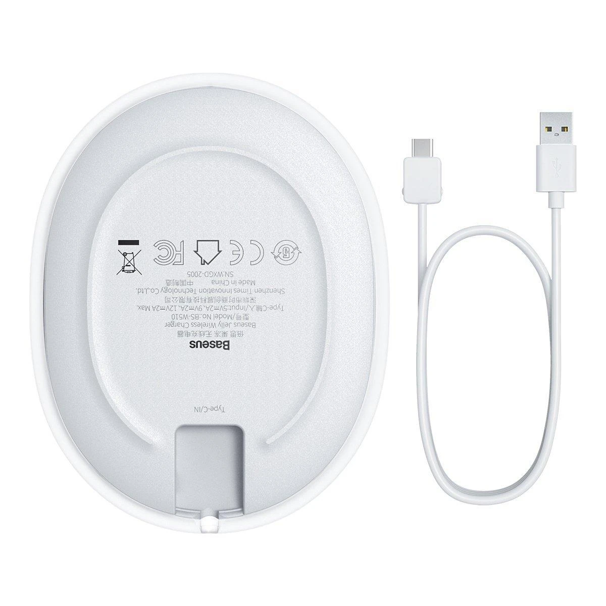 Belaidis indukcinis įkroviklis Baseus Jelly 15W - Baltas