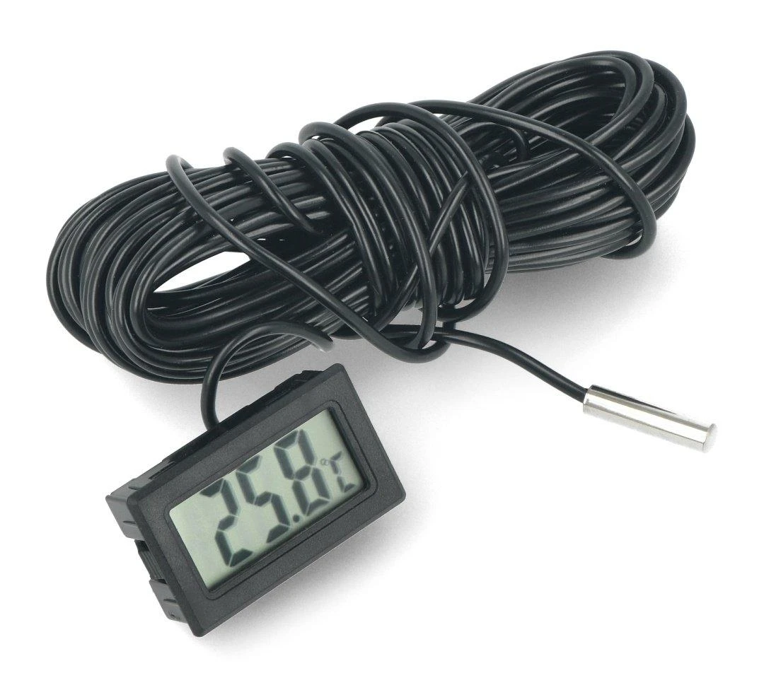 Benetech Termometras su LCD ekranu nuo -50°C iki 110°C ir matavimo zondu - 10m