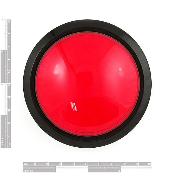Oem BIG Push Button 10cm - raudonas