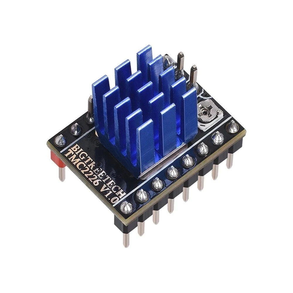 TMC2226 v1.0 vairuotojas su mėlynu radiatoriumi