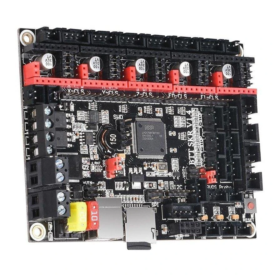 Bigtreetech SKR V1.4 plokštė su išdėstytais terminalais